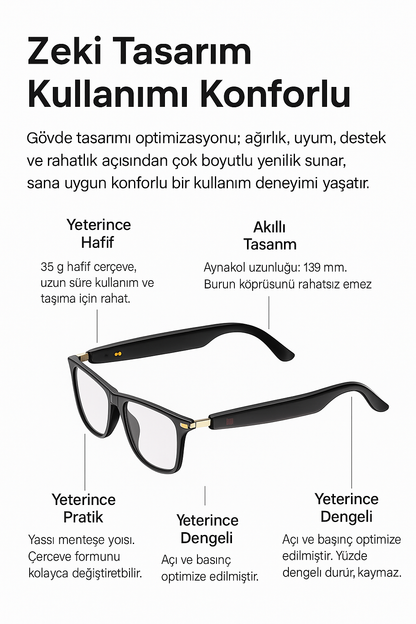 Vion 4K Akıllı Kamera Gözlük – Yapay Zekâ Gücüyle